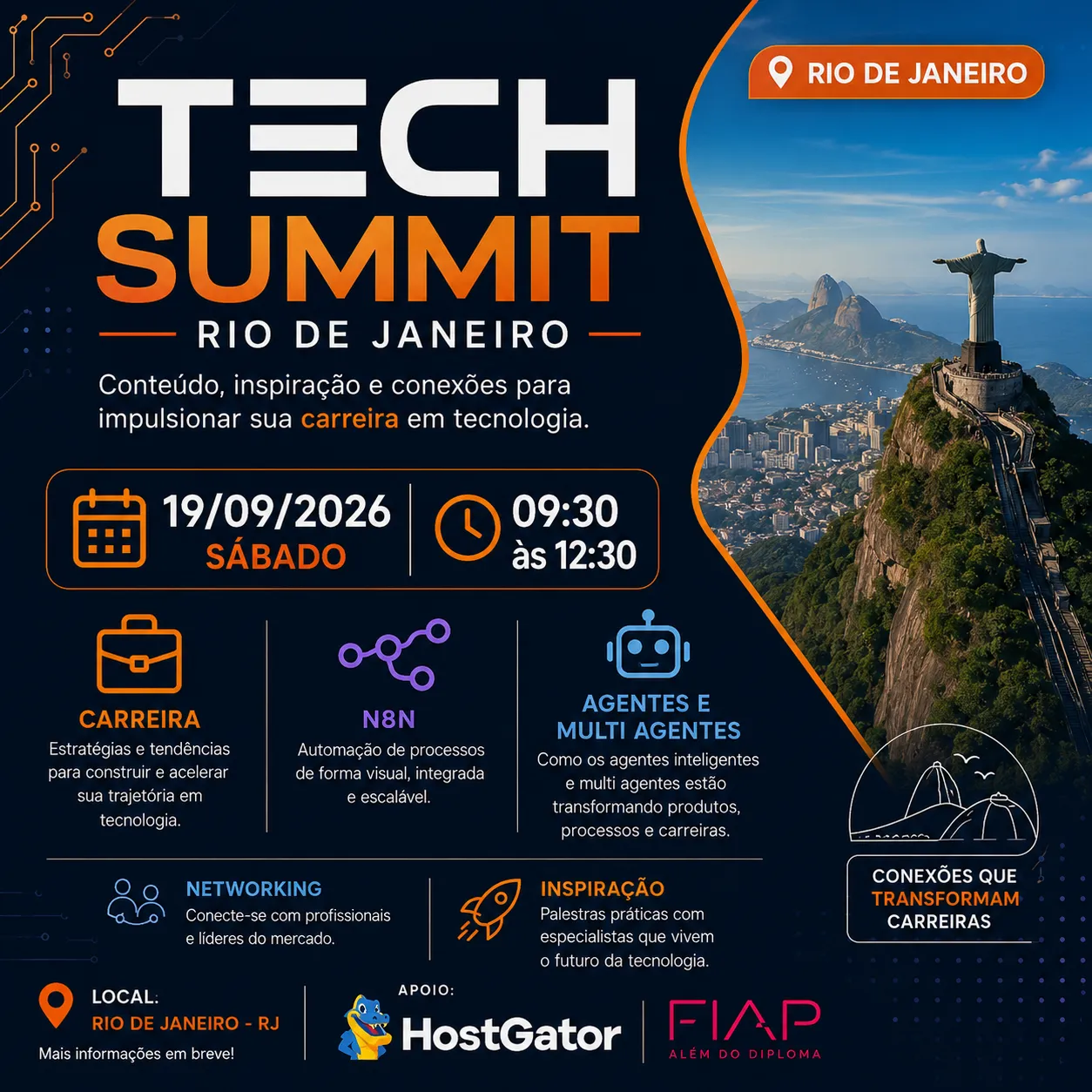 Capa do evento Tech Summit Setembro Rio de Janeiro